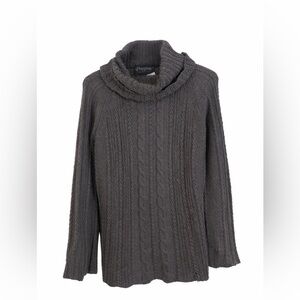 Peregrine 100% Pure New Wool Cable Knit Sweater Made in England Chunky Fisherman